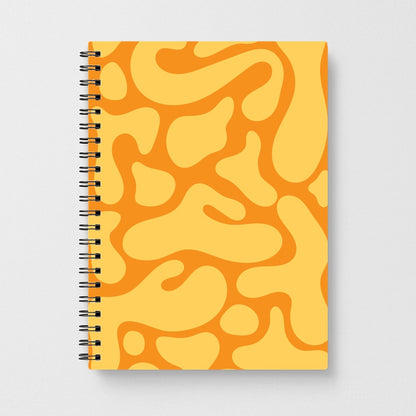 Yellow Blobs Abstract Pattern Notebook