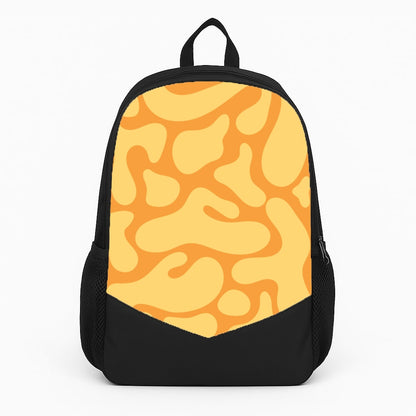 Yellow Blobs Abstract Pattern Large Backpack