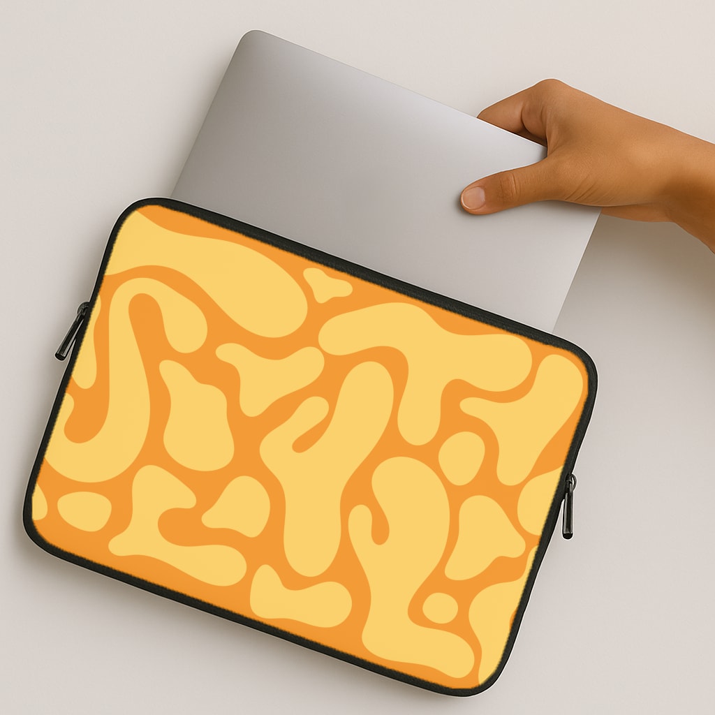 Yellow Blobs Abstract Pattern MacBook Case
