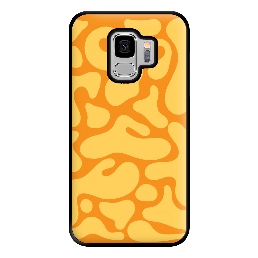 Yellow Blobs Abstract Pattern Phone Case for Galaxy S9 Plus