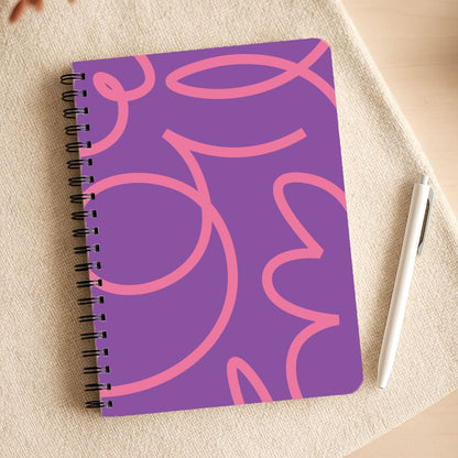 Pink Squiggles Abstract Pattern Notepad