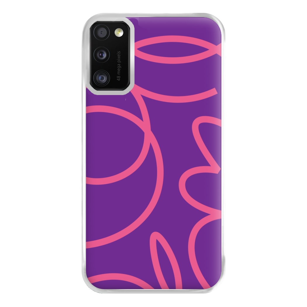 Pink Squiggles Abstract Pattern Phone Case for Galaxy A41
