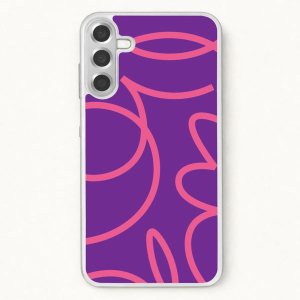 Pink Squiggles Abstract Pattern Phone Case for Galaxy A37