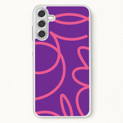 Pink Squiggles Abstract Pattern Phone Case for Galaxy A17