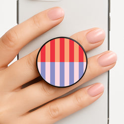 Multicoloured Pinstripe Abstract Pattern Phone Grip