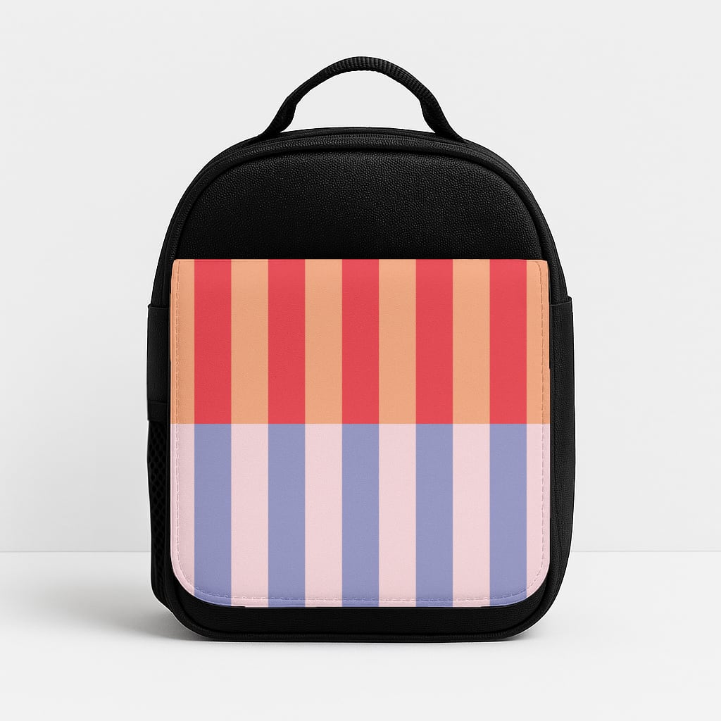 Multicoloured Pinstripe Abstract Pattern Lunchbox