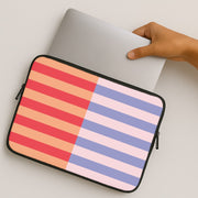 Multicoloured Pinstripe Abstract Pattern Laptop Sleeve 2