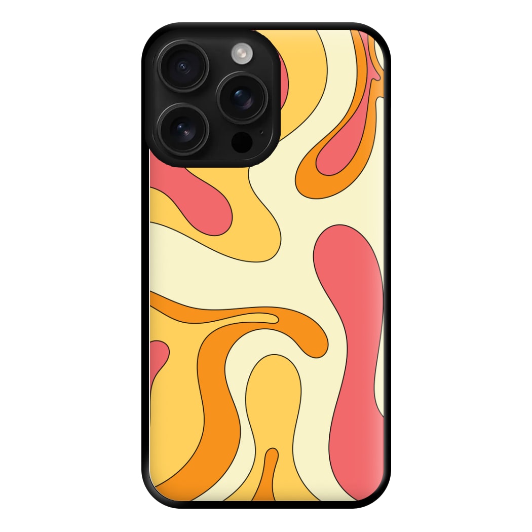Pastel Waves Abstract Pattern Phone Case for iPhone 16 Pro Max