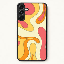 Pastel Waves Abstract Pattern Phone Case for Galaxy A57