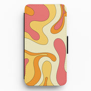 Pastel Waves Abstract Pattern Flip / Wallet Phone Case 1
