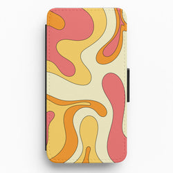 Pastel Waves Abstract Pattern Flip / Wallet Phone Case