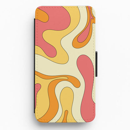 Pastel Waves Abstract Pattern Flip / Wallet Phone Case