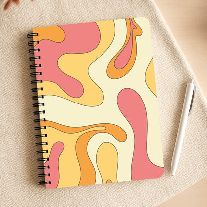 Pastel Waves Abstract Pattern Notepad