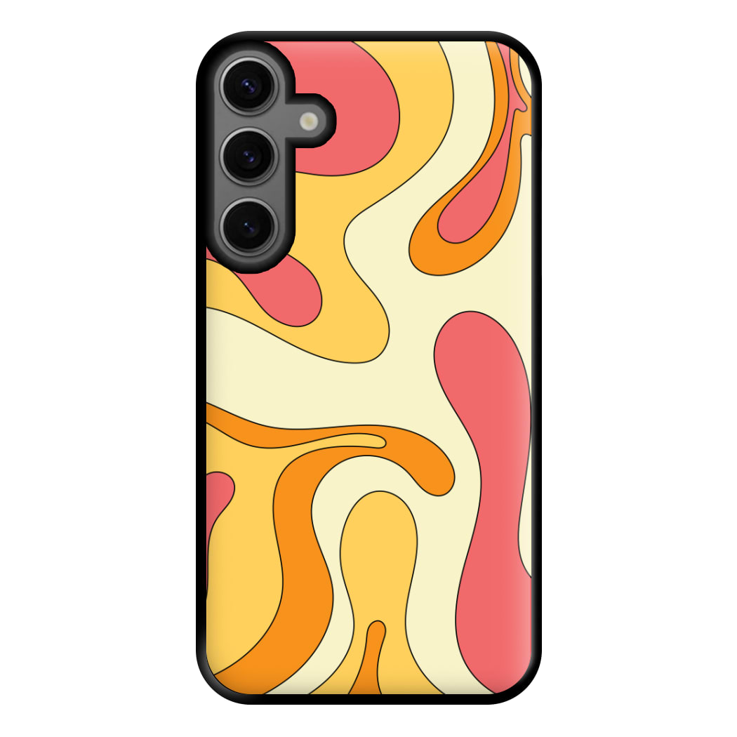 Pastel Waves Abstract Pattern Phone Case for Galaxy S23FE