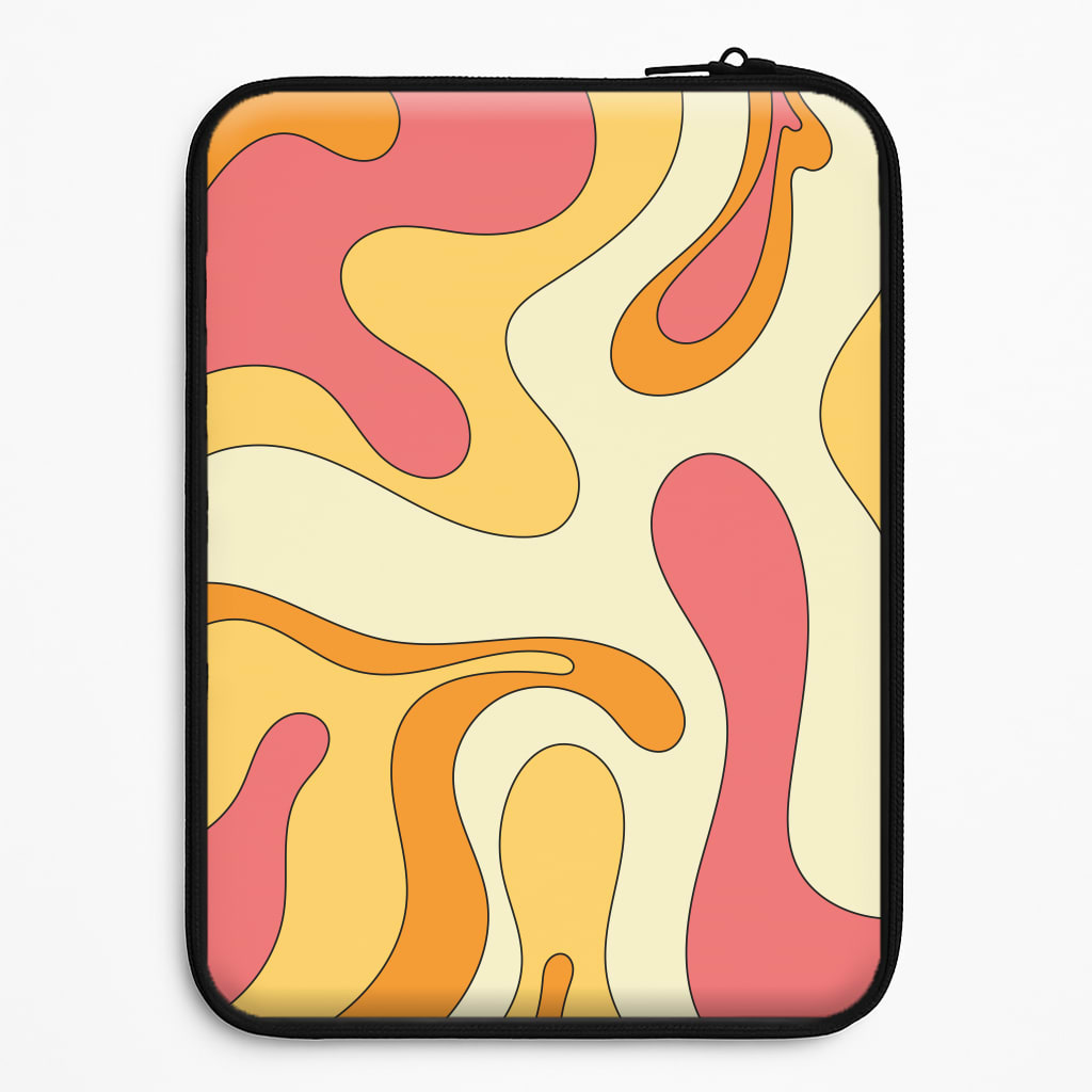 Pastel Waves Abstract Pattern Laptop Sleeve