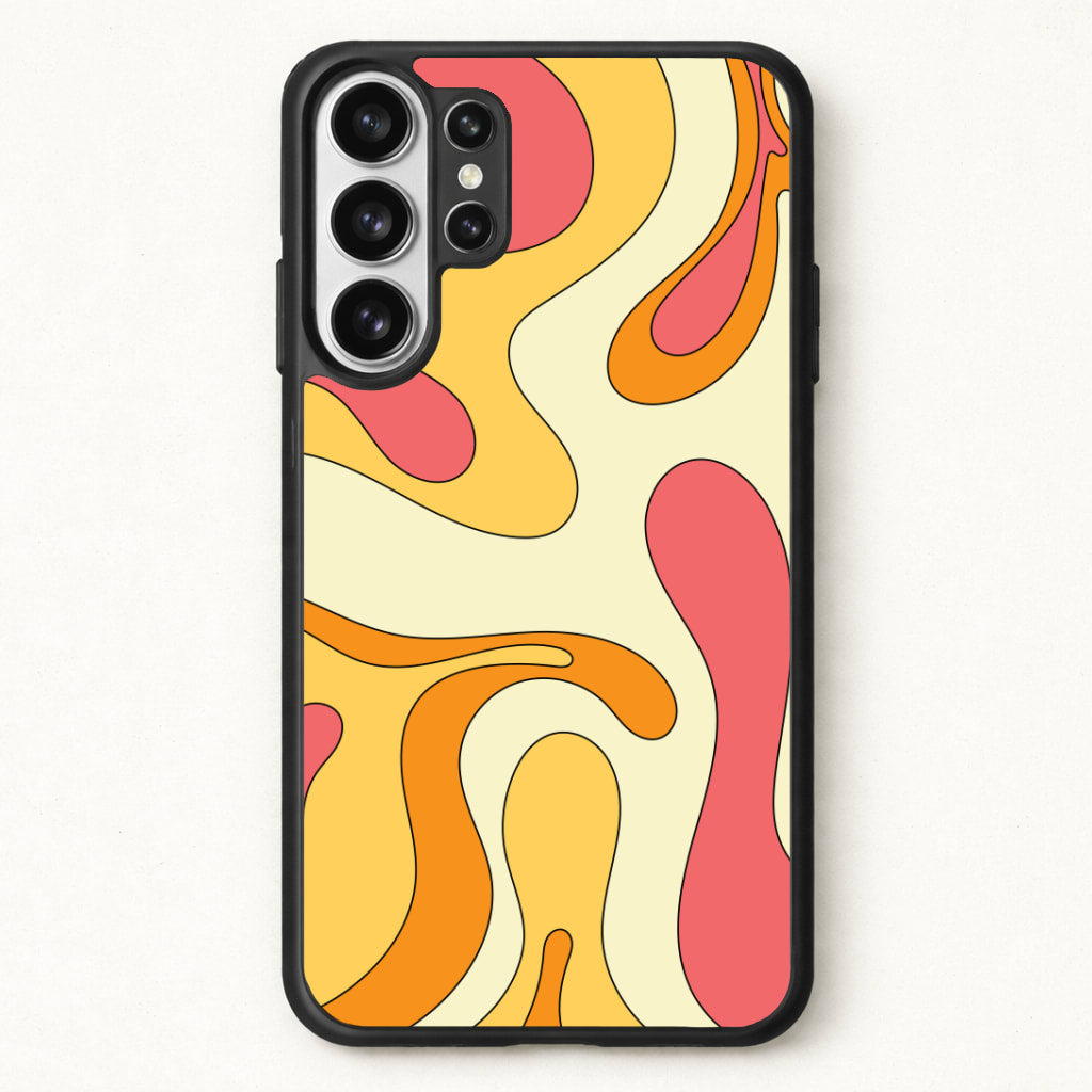Pastel Waves Abstract Pattern Phone Case for Galaxy S26 Ultra