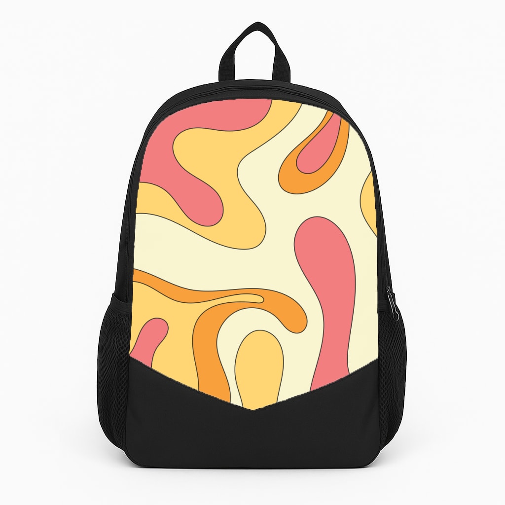 Pastel Waves Abstract Pattern Backpack
