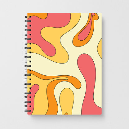 Pastel Waves Abstract Pattern Notebook