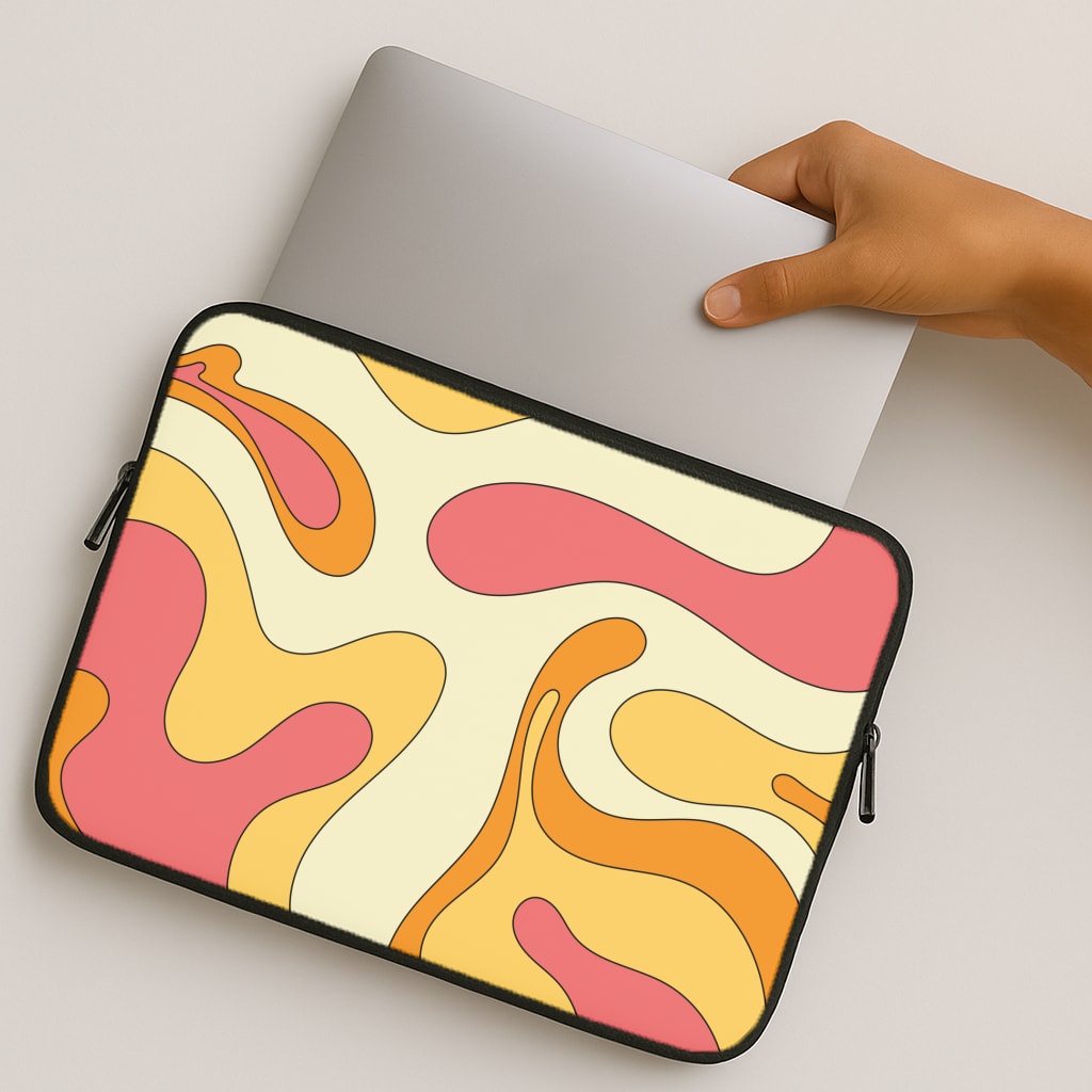 Pastel Waves Abstract Pattern MacBook Case