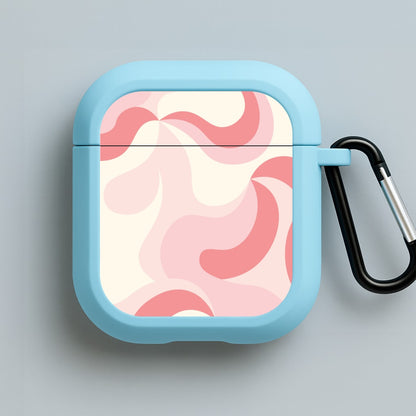 Pastel Pinks Abstract Pattern Blue AirPods Case