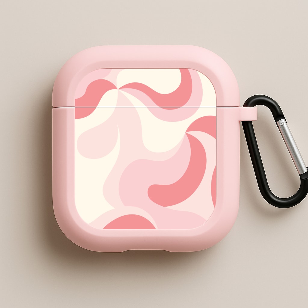 Pastel Pinks Abstract Pattern Pink AirPods Case