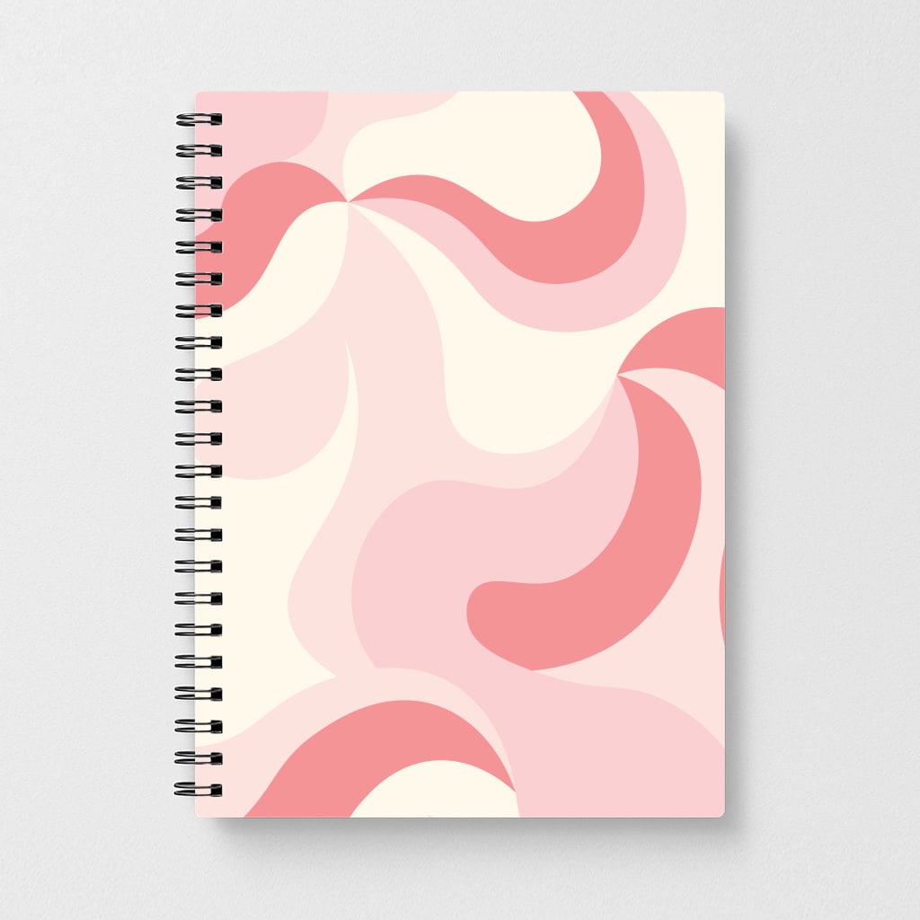 Pastel Pinks Abstract Pattern Notebook