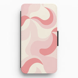Pastel Pinks Abstract Pattern Flip / Wallet Phone Case