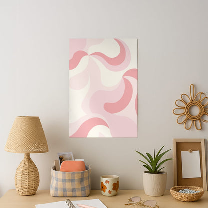 Pastel Pinks Abstract Pattern Art Print