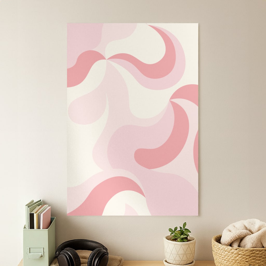 Pastel Pinks Abstract Pattern Poster