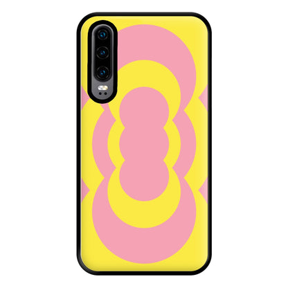 Yellow And Pink Curves Abstract Pattern  Phone Case for Huawei P30