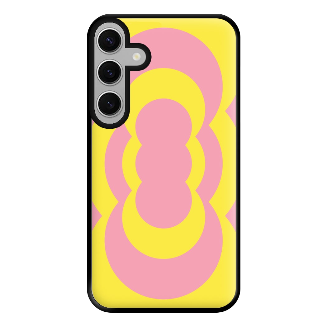Yellow And Pink Curves Abstract Pattern  Phone Case for Galaxy S24FE