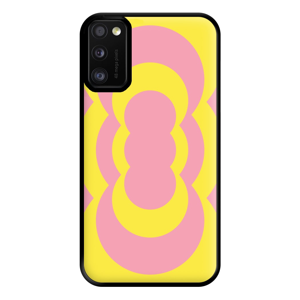 Yellow And Pink Curves Abstract Pattern  Phone Case for Galaxy A41