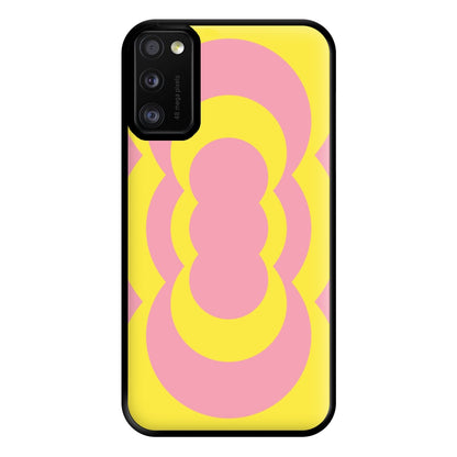 Yellow And Pink Curves Abstract Pattern  Phone Case for Galaxy A41