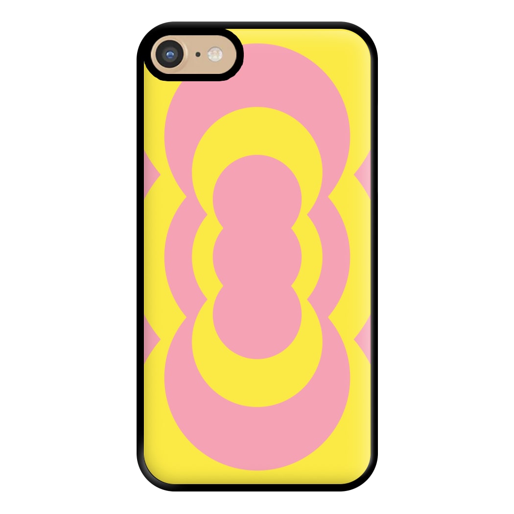 Yellow And Pink Curves Abstract Pattern  Phone Case for iPhone 6 / 7 / 8 / SE