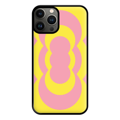 Yellow And Pink Curves Abstract Pattern  Phone Case for iPhone 11 Pro Max