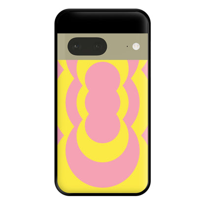 Yellow And Pink Curves Abstract Pattern  Phone Case for Google Pixel 7a