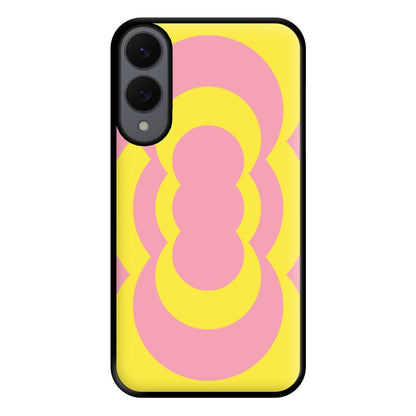 Yellow And Pink Curves Abstract Pattern  Phone Case for Galaxy S25 Edge