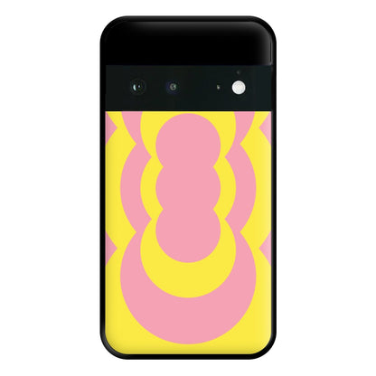 Yellow And Pink Curves Abstract Pattern  Phone Case for Google Pixel 6a