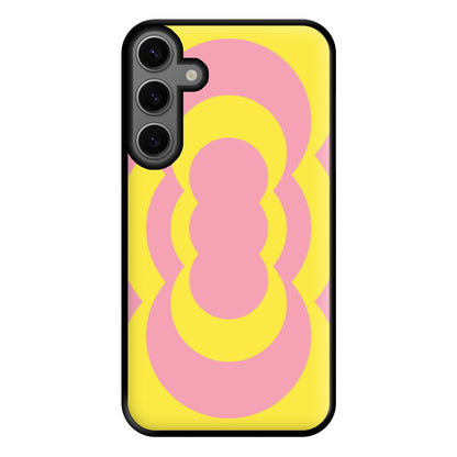 Yellow And Pink Curves Abstract Pattern  Phone Case for Galaxy S23FE