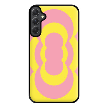 Yellow And Pink Curves Abstract Pattern  Phone Case for Galaxy A54