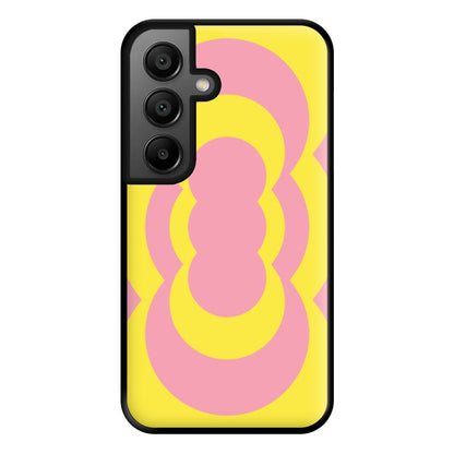 Yellow And Pink Curves Abstract Pattern  Phone Case for Galaxy A56