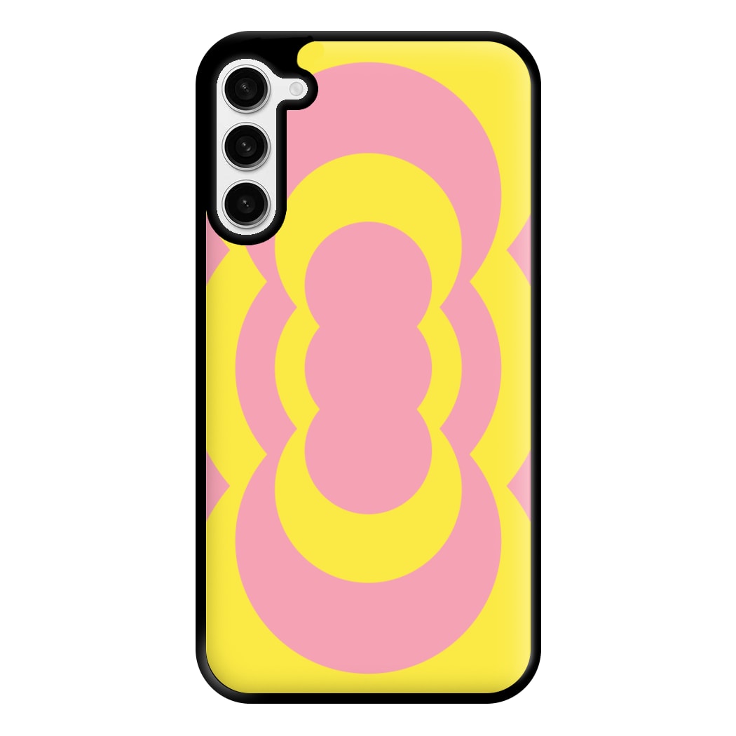 Yellow And Pink Curves Abstract Pattern  Phone Case for Galaxy S23 Plus