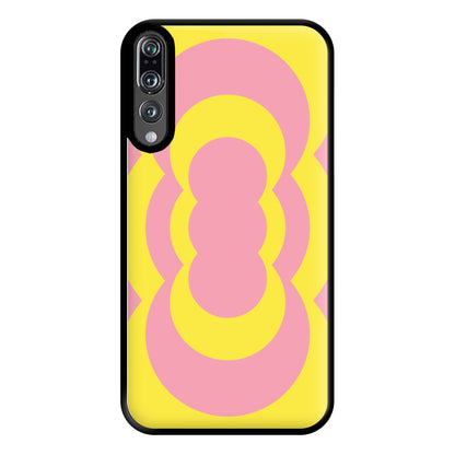 Yellow And Pink Curves Abstract Pattern  Phone Case for Huawei P20 Pro