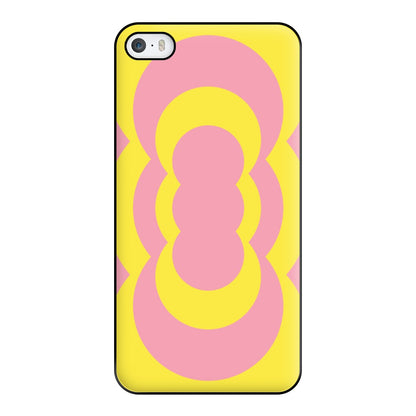 Yellow And Pink Curves Abstract Pattern  Phone Case for iPhone 5 / 5s / SE 2016