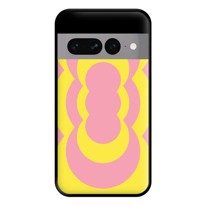 Yellow And Pink Curves Abstract Pattern  Phone Case for Google Pixel 7 Pro