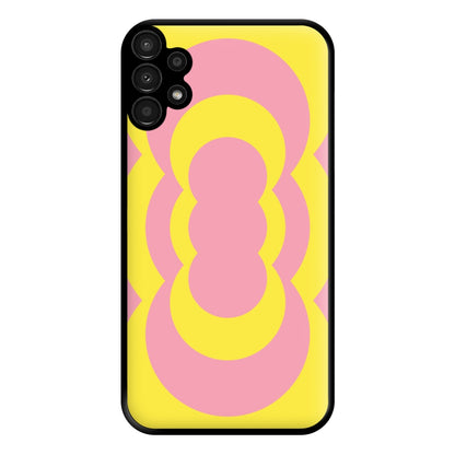 Yellow And Pink Curves Abstract Pattern  Phone Case for Galaxy A13