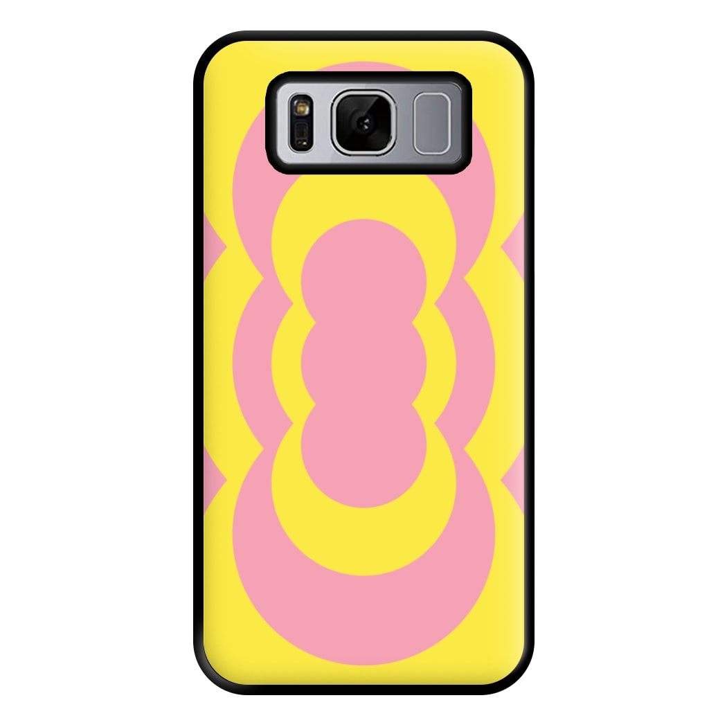 Yellow And Pink Curves Abstract Pattern  Phone Case for Galaxy S8 Plus