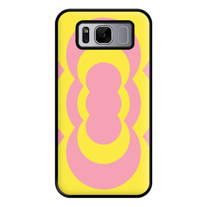 Yellow And Pink Curves Abstract Pattern  Phone Case for Galaxy S8 Plus