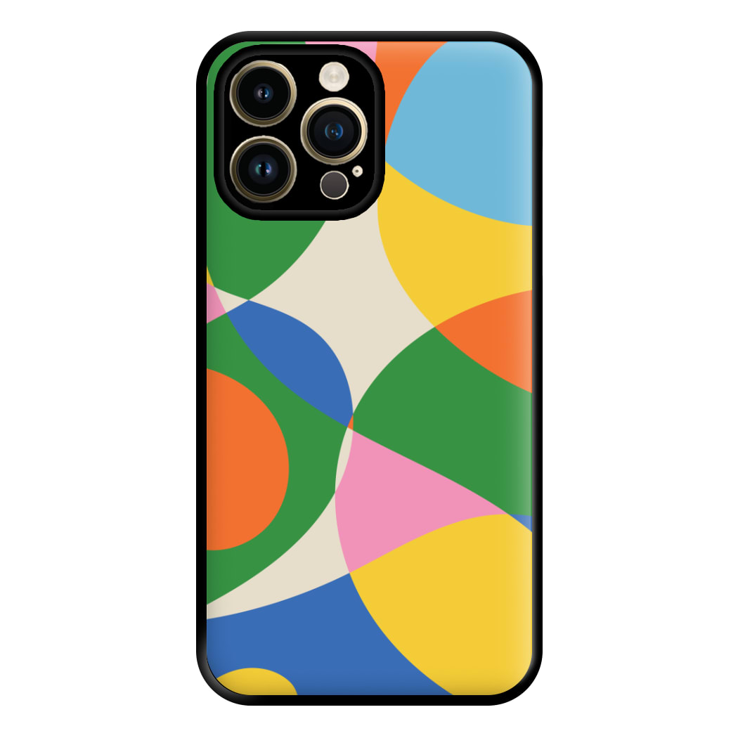 Colourful Abstract Shapes Pattern Phone Case for iPhone 14 Pro Max