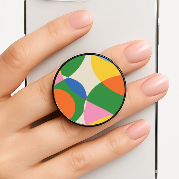 Colourful Abstract Shapes Pattern Phone Grip